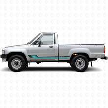 Calcomanía de vinilo con franjas laterales de estilo vintage para Toyota Hilux 1983-1988_2