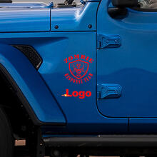 Calcomanía de Vinilo Logotipo del Equipo de Respuesta a Brotes Zombi para Jeep Wrangler Rubicon_3