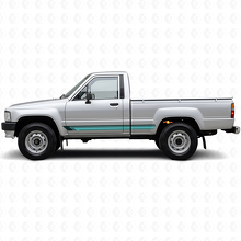 Vinilos Laterales de Rayas Rectas Vintage para Toyota Hilux 1983-1988_2