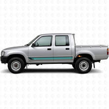 Calcomanía de vinilo lateral con franjas rectas vintage para Toyota Hilux 1988-1997_2
