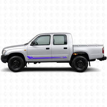 Calcomanía lateral de vinilo con franjas de panal para Toyota Hilux 1997-2004_2