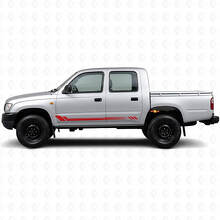 Calcomanía lateral de vinilo con franjas de panal para Toyota Hilux 1997-2004_3