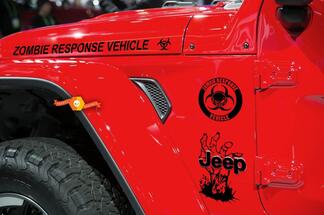 Jeep Rubicon Wrangler Zombie Outbreak Response Team Wrangler Kit de calcomanías #1