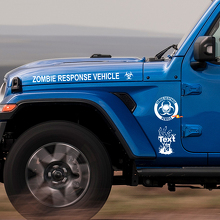 Kit de Calcomanías de Vinilo con Logo del Equipo de Respuesta a Brotes de Zombies para Jeep Wrangler Rubicon 2