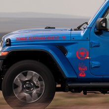 Kit de Calcomanías de Vinilo con Logo del Equipo de Respuesta a Brotes de Zombies para Jeep Wrangler Rubicon 3