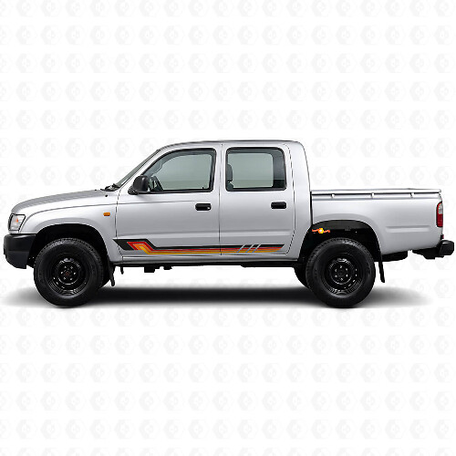 Calcomanía de vinilo con rayas laterales de estilo vintage para Toyota Hilux 1997-2004