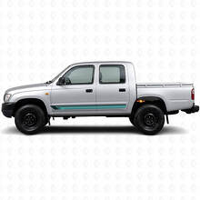 Calcomanía lateral de vinilo con rayas rectas vintage para Toyota Hilux 1997-2004_2