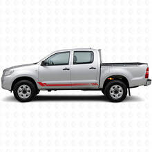 Calcomanía lateral de vinilo de rayas de panal para Toyota Hilux 2004-2015_3