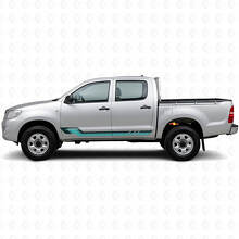 Calcomanía de vinilo con franjas laterales estilo vintage para Toyota Hilux 2004-2015_2