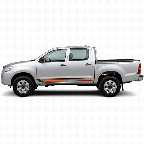 Calcomanía lateral de vinilo con rayas rectas vintage para Toyota Hilux 2004-2015_1