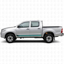 Calcomanía lateral de vinilo con rayas rectas vintage para Toyota Hilux 2004-2015_2
