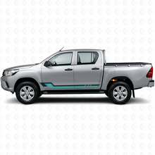 Calcomanía de vinilo de franjas laterales estilo vintage para Toyota Hilux 2015+_2
