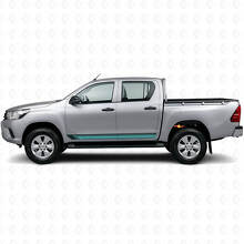 Calcomanía lateral de vinilo con rayas rectas vintage para Toyota Hilux 2015+_2