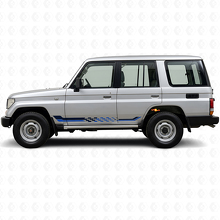 Calcomanía de vinilo con franjas laterales a cuadros para Toyota Land Cruiser Prado 1990-1996_2