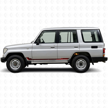 Vinilo adhesivo de franjas laterales estilo racing para Toyota Land Cruiser Prado 1990-1996_3
