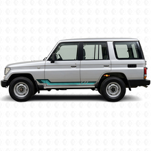 Calcomanía de vinilo con franjas laterales estilo vintage para Toyota Land Cruiser Prado 1990-1996_2