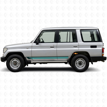 Calcomanía lateral de vinilo con rayas rectas vintage para Toyota Land Cruiser Prado 1990-1996_2