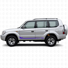 Calcomanía lateral de vinilo con rayas de panal para Toyota Land Cruiser Prado 1996-2002_2