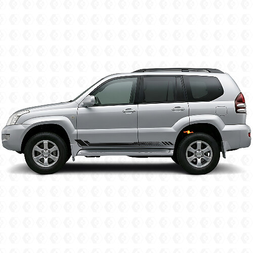 Calcomanía lateral de vinilo con franjas de panal para Toyota Land Cruiser Prado 2002-2009
