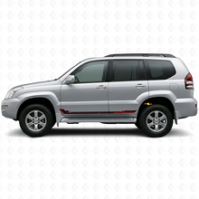 Calcomanía de Vinilo de Rayas Laterales Estilo Racing para Toyota Land Cruiser Prado 2002-2009_3