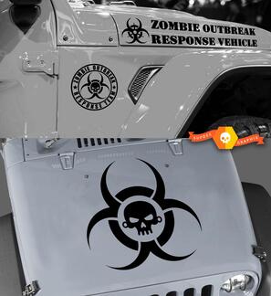 Jeep Rubicon Wrangler Zombie Outbreak Response Team Wrangler Calcomanía KIT COMPLETO