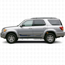 Calcomanía de vinilo con rayas laterales a cuadros para Toyota Sequoia 2000-2007_2