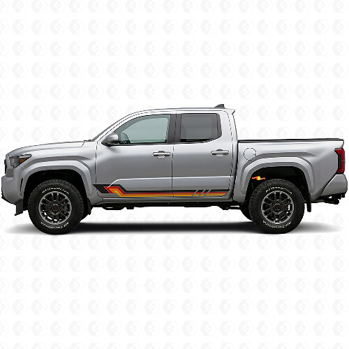 Calcomanía de vinilo con franjas laterales estilo vintage para Toyota Tacoma 2023+_1
