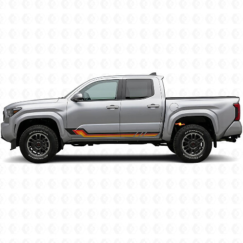 Calcomanía de vinilo con franjas laterales estilo vintage para Toyota Tacoma 2023+