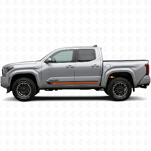 Vinilos Laterales Vintage de Rayas Rectas para Toyota Tacoma 2023+_1