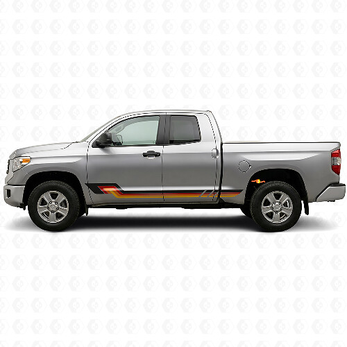Calcomanía de vinilo con rayas laterales estilo vintage para Toyota Tundra 2007-2021_1
