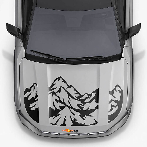 Calcomanía de vinilo con triples franjas Mountain Style para capó de Jeep Compass 2026 1