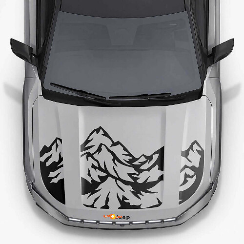 Calcomanía de vinilo con triples franjas Mountain Style para capó de Jeep Compass 2026