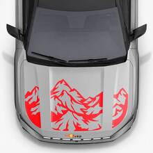 Calcomanía de vinilo con triples franjas Mountain Style para capó de Jeep Compass 2026_2