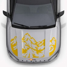 Calcomanía de vinilo con triples franjas Mountain Style para capó de Jeep Compass 2026_5