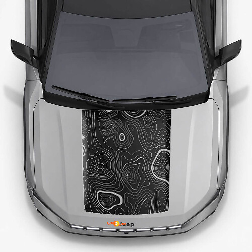 Calcomanía de vinilo para capó estilo topográfico para Jeep Compass 2026