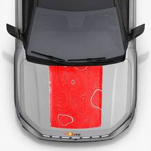 Calcomanía de vinilo para capó estilo topográfico para Jeep Compass 2026 3