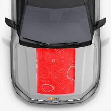 Calcomanía de vinilo para capó estilo topográfico para Jeep Compass 2026_3