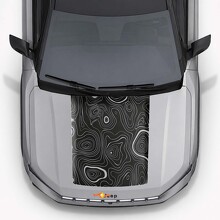 Calcomanía de vinilo para capó estilo topográfico para Jeep Compass 2026_4