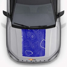 Calcomanía de vinilo para capó estilo topográfico para Jeep Compass 2026_5