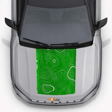 Calcomanía de vinilo para capó estilo topográfico para Jeep Compass 2026_6