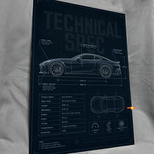 Dibujo Técnico Panel de Arte de Pared de Acrílico Brillante 3