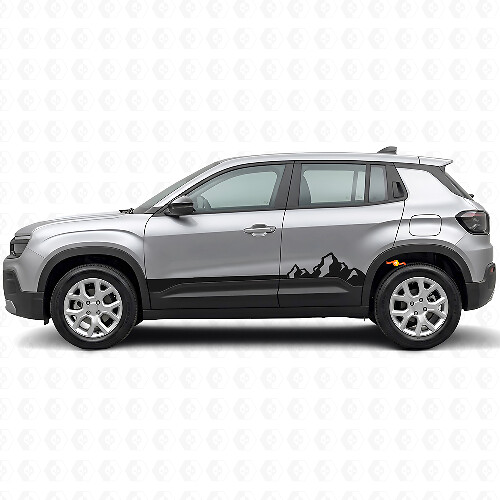 Calcomanía de Vinilo de Panel Lateral con Rayas Finas de Montañas para Jeep Avenger 2023+_1