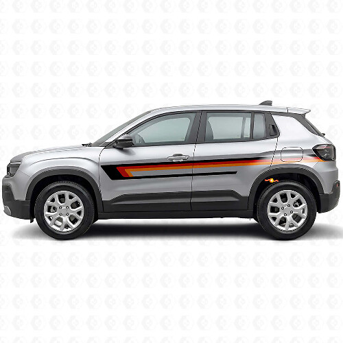 Adhesivo de vinilo lateral de puerta con triple raya para Jeep Avenger 2023+_1