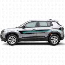 Adhesivo de vinilo lateral de puerta con triple raya para Jeep Avenger 2023+_2