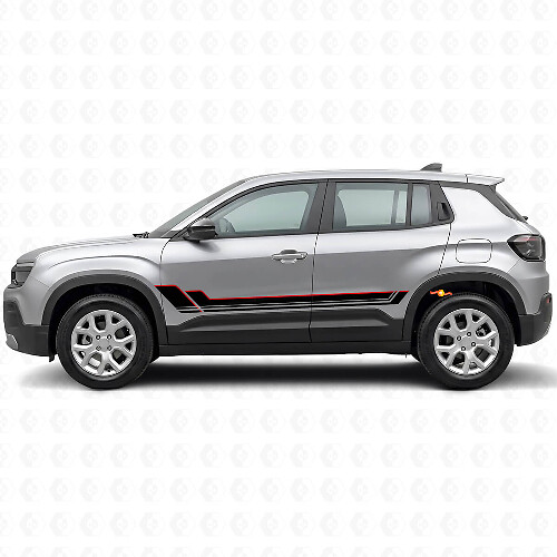 Kit de Calcomanías de Vinilo de Rayas Gemelas para Puertas Jeep Avenger 2023+_1