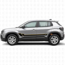 Kit de Calcomanías de Vinilo de Rayas Gemelas para Puertas Jeep Avenger 2023+_2