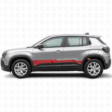 Calcomanía lateral de vinilo con rayas entrelazadas para Jeep Avenger 2023+_3