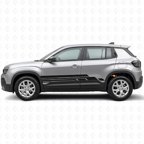 Kit de Calcomanías Laterales de Vinilo con Franjas Curvas para Jeep Avenger 2023+_1