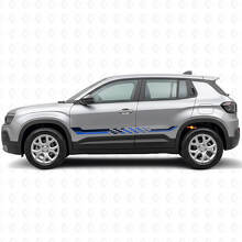 Adhesivo de vinilo con rayas laterales a cuadros para Jeep Avenger 2023+_2