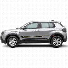Calcomanía de vinilo con franjas curvas para panel lateral de Jeep Avenger 2023+_2